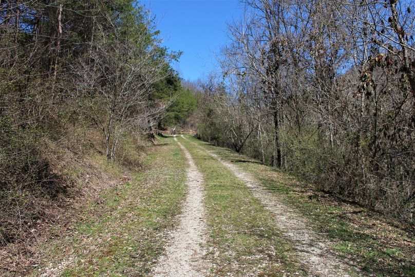 015 the gravel driveway leading up to the home, garage and pond