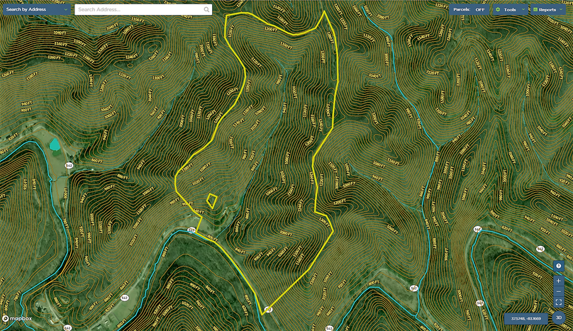 031 breathitt 198 mapright aerial zoomed in with contour lines and water features