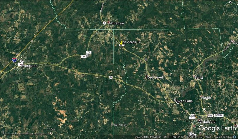 Aerial 7 approx. 33 acres covington county, al