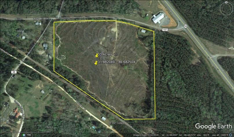 Aerial 1 approx. 33 acres covington county, al
