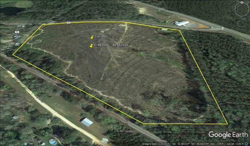 Aerial 2 approx. 33 acres covington county, al