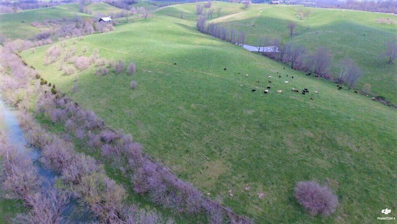 005 aerial drone shot from the west boundary looking across the property