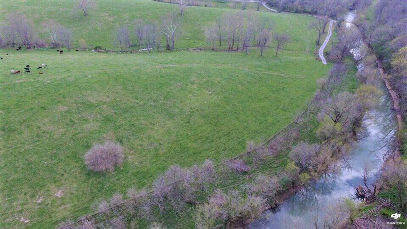 023 aerial drone shot from the northwest edge of the property looking to the southeast