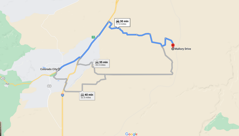 Pueblo larkins directions to colorado city