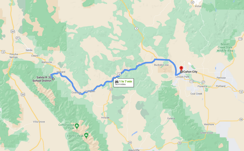 Fremont 35 tindall directions to canon city