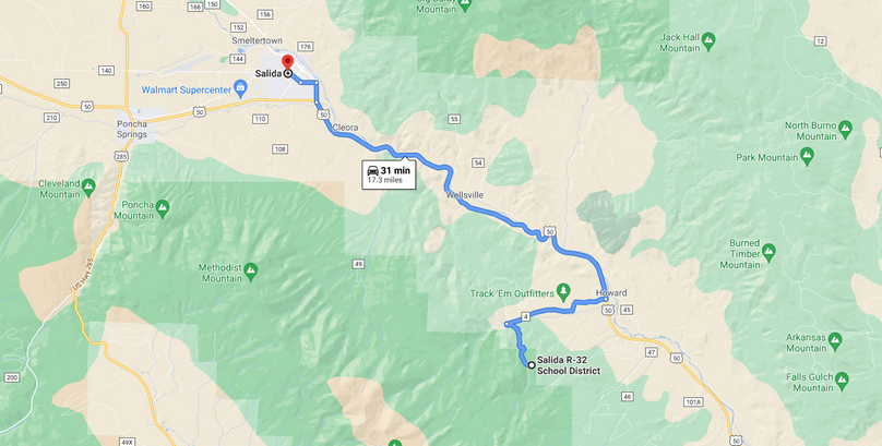 Fremont 35 tindall directions to salida