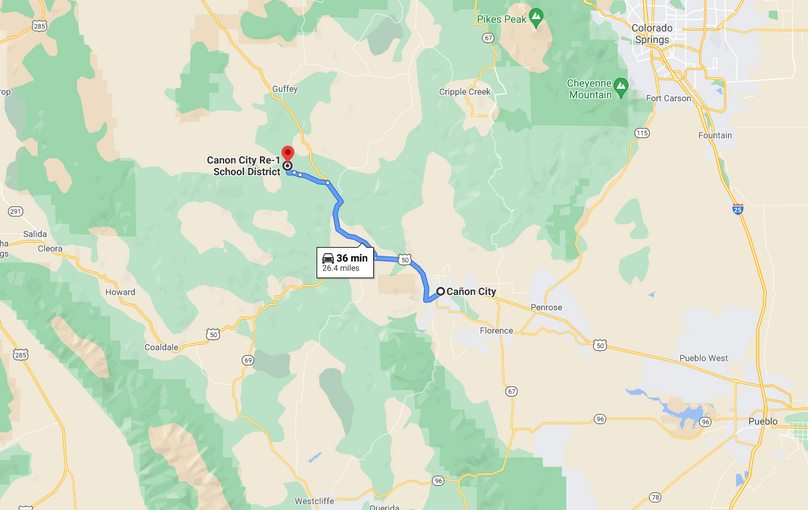 Fremont 35 erickson directions to canon city