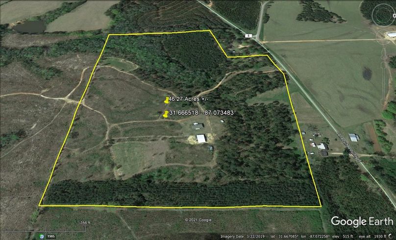 Aerial 5 approx. 46.27 acres conecuh county, al