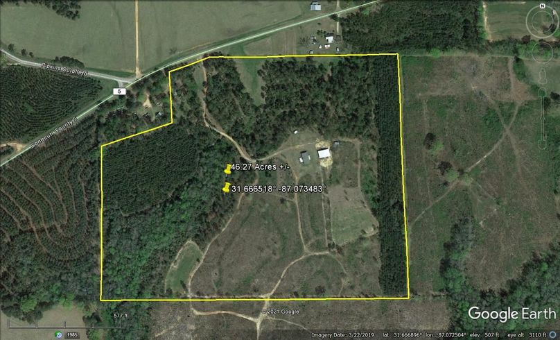 Aerial 1 approx. 46.27 acres conecuh county, al