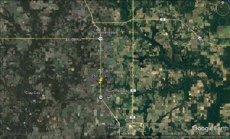 Aerial 5 approx. 3.57 acres baldwin county, al