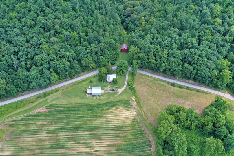 031 aerial drone shot of the structures on the property