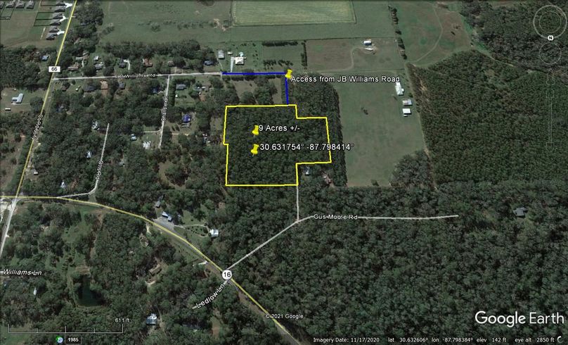 Aerial 4 approx. 9 acres baldwin county, al