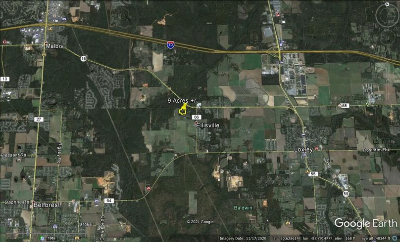 Aerial 6 approx. 9 acres baldwin county, al