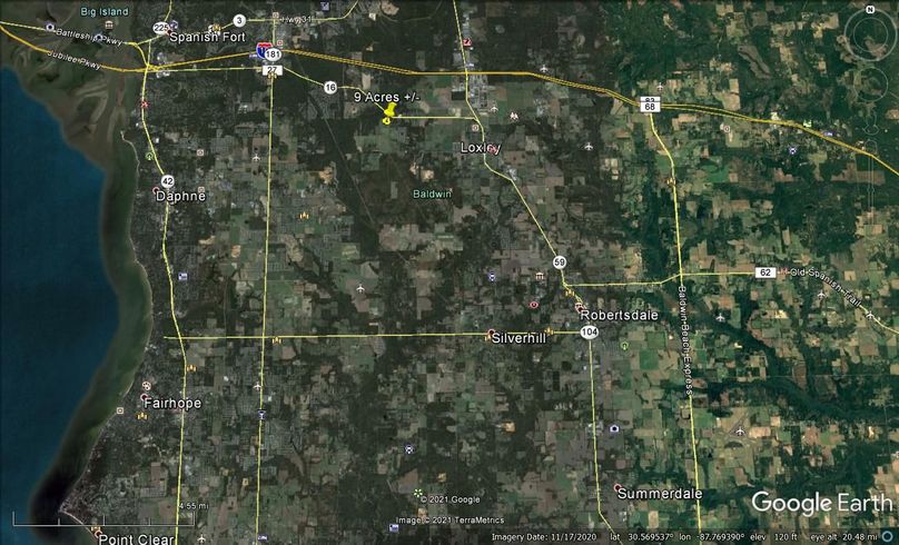Aerial 7 approx. 9 acres baldwin county, al