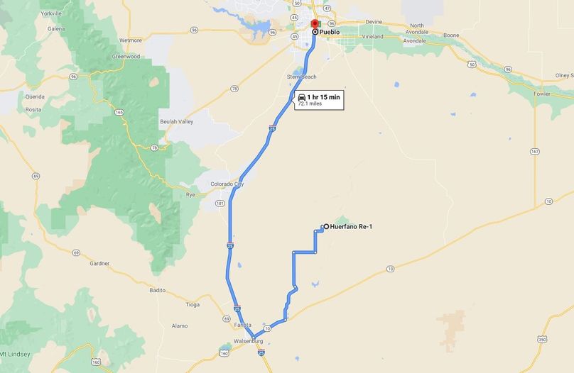 Huerfano 100 freewalt directions to pueblo copy