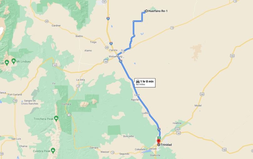 Huerfano 100 freewalt directions to trinidad copy