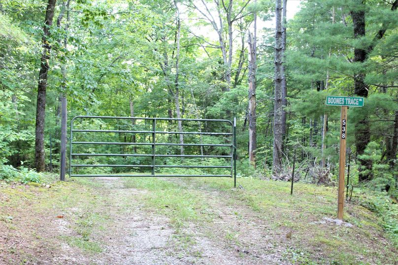 009 the gated entrance at the northwest edge of the property