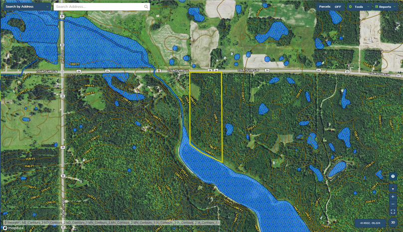 Clearwater co 25 wetlands map
