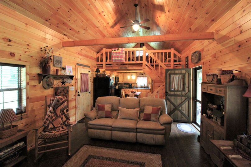 041 the view from the living room back through the rest of the cabin