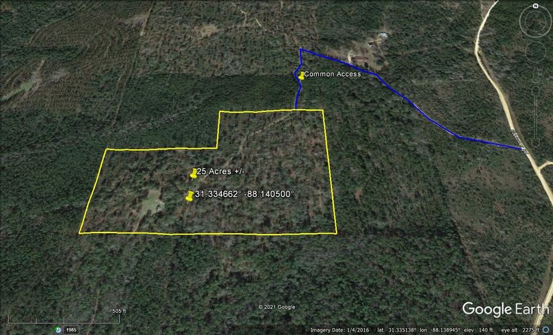 Aerial 1 approx. 25 acres washington county, al