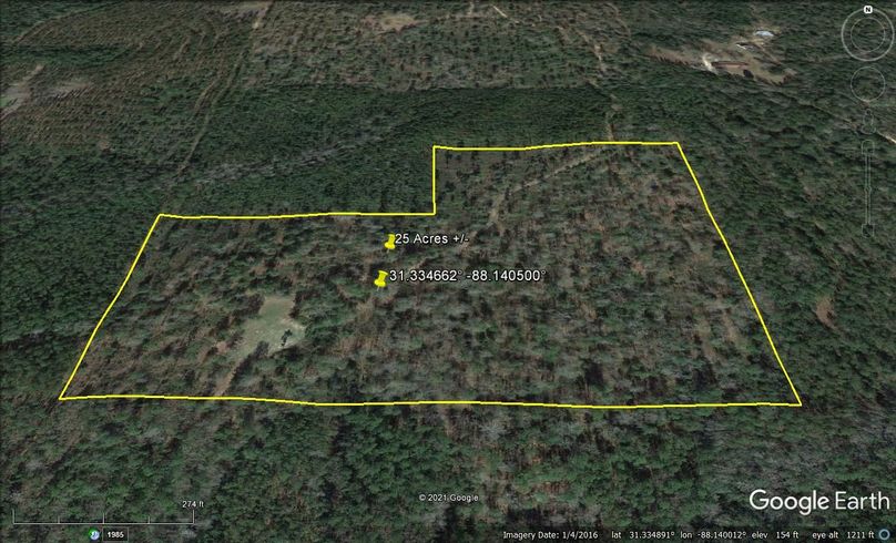 Aerial 2 approx. 25 acres washington county, al