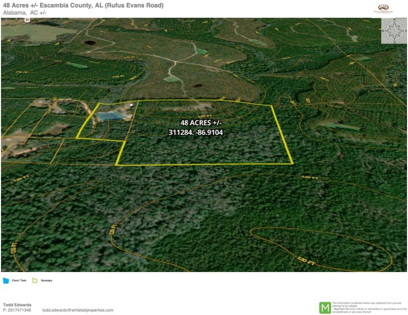Aerial 2 approx. 48 acres escambia county, al