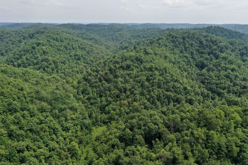 023 aerial drone shot from the middle of the property looking east