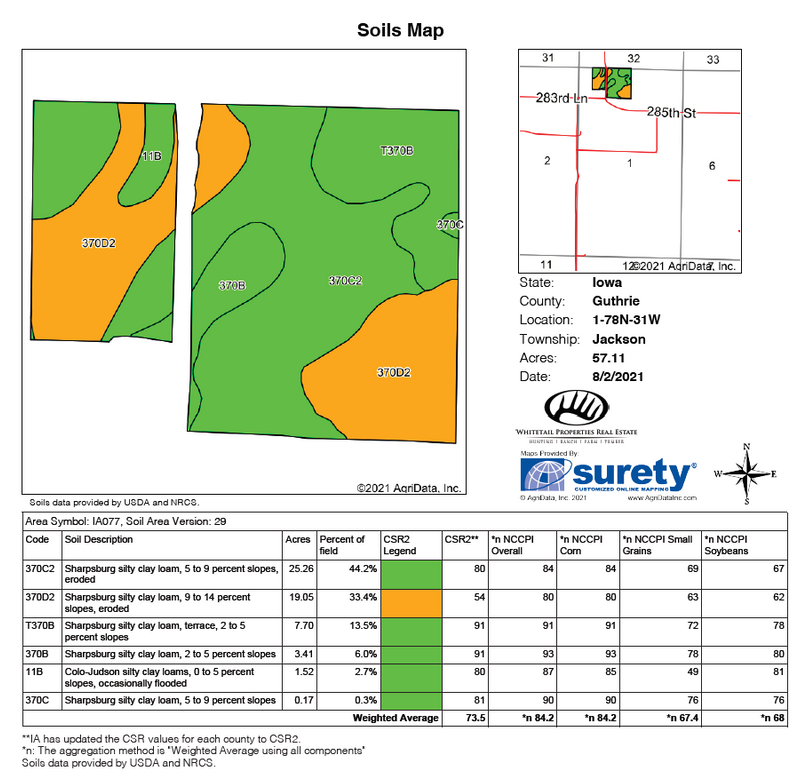 Tract 2 soil map