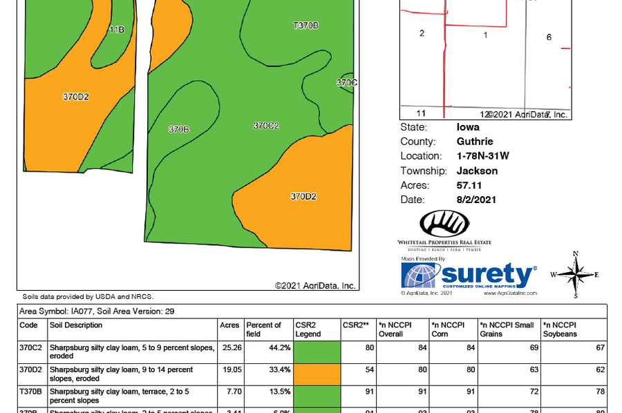 Tract 2 soil map