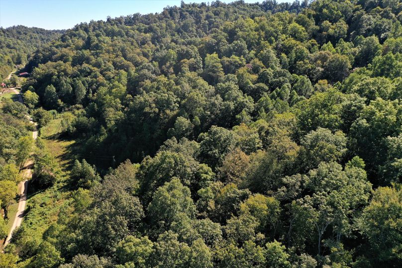 022 aerial drone shot along the north boundary looking east