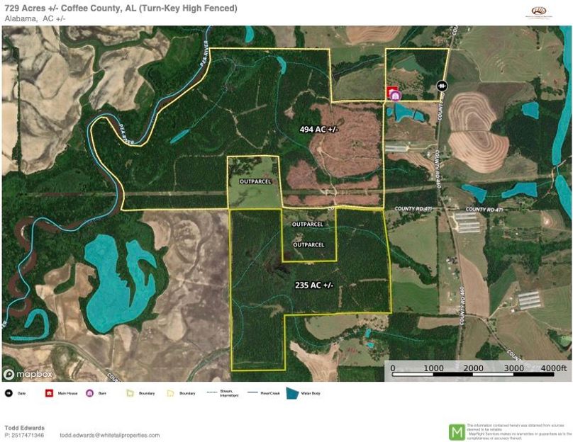 Aerial 1 approx. 729 acres coffee county, al