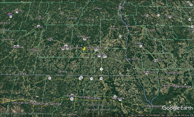 Aerial 7 approx. 93.8 acres houston county, al