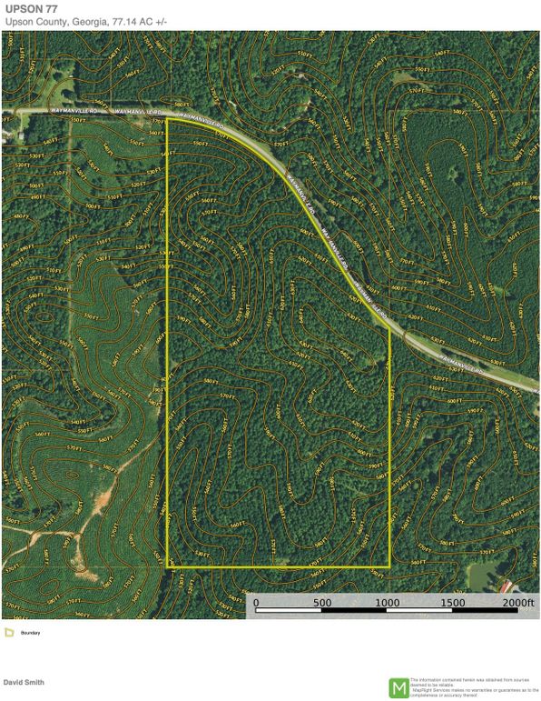 Upson 77 contour map