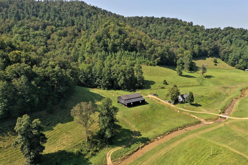 023 low elevation drone shot from the middle of the property looking south