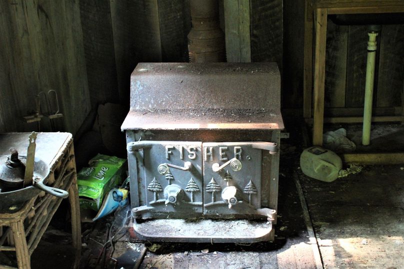 029 the old wood stove that sits in the little cabin