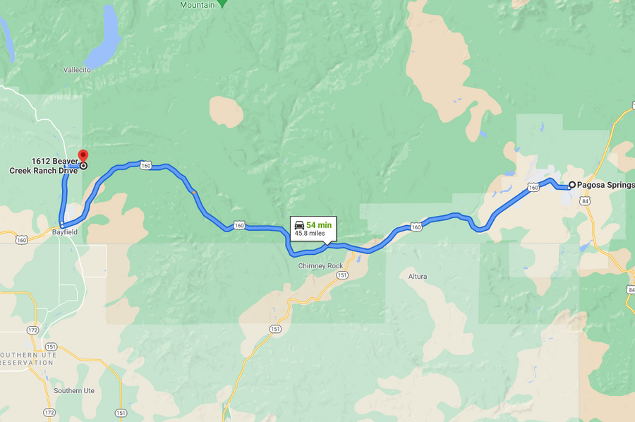 La plata woods directions to pagosa