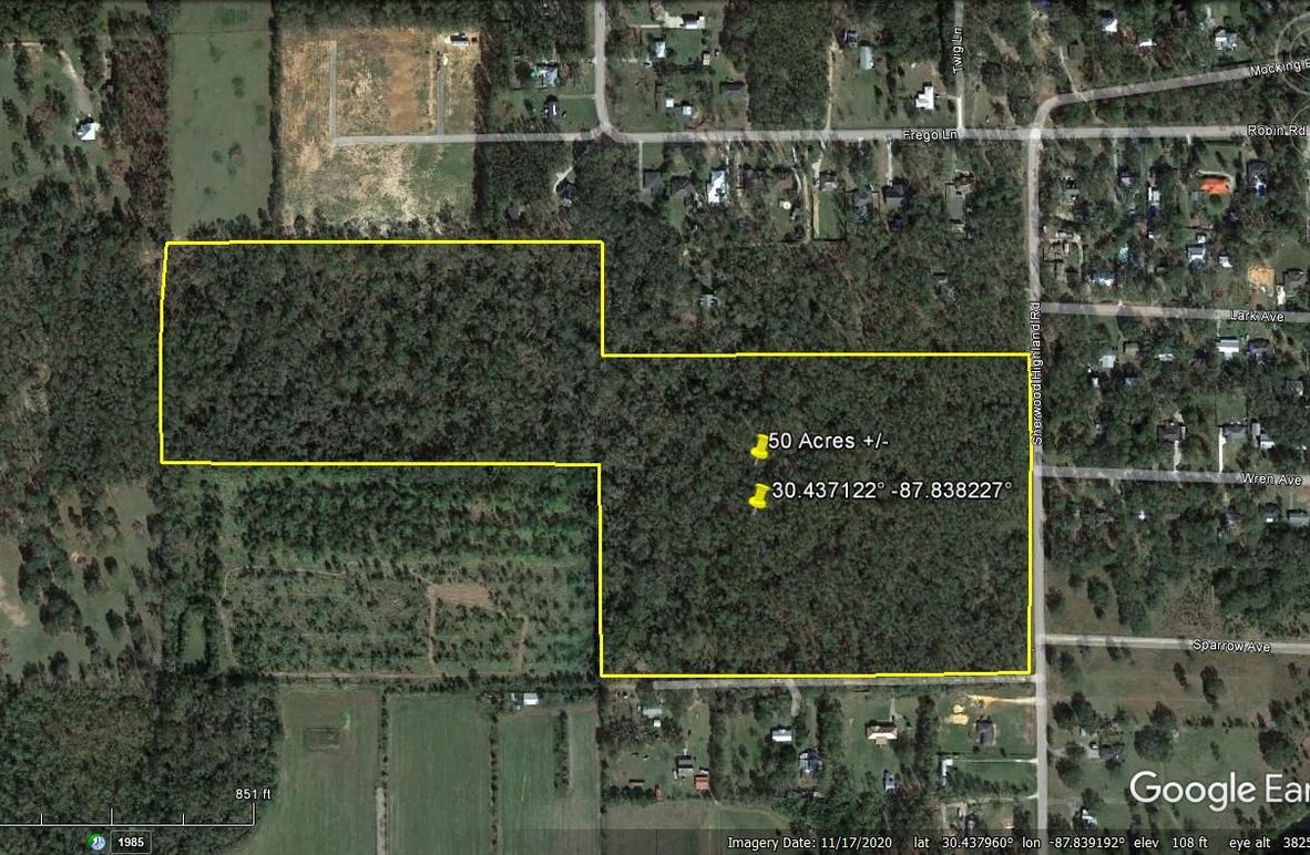 Aerial #1 Approx. 50 Acres Baldwin County, AL