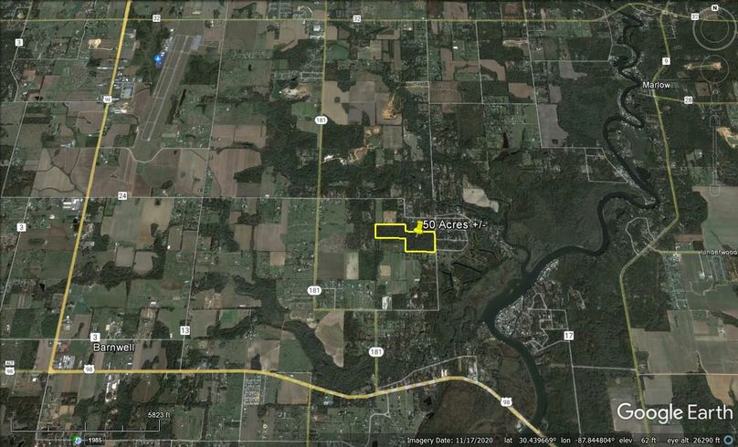 Aerial #4 Approx. 50 Acres Baldwin County, AL