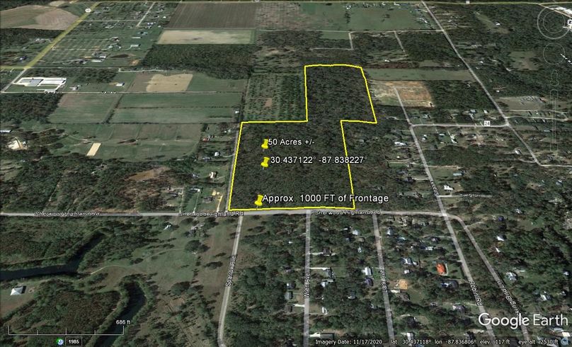 Aerial #2 Approx. 50 Acres Baldwin County, AL