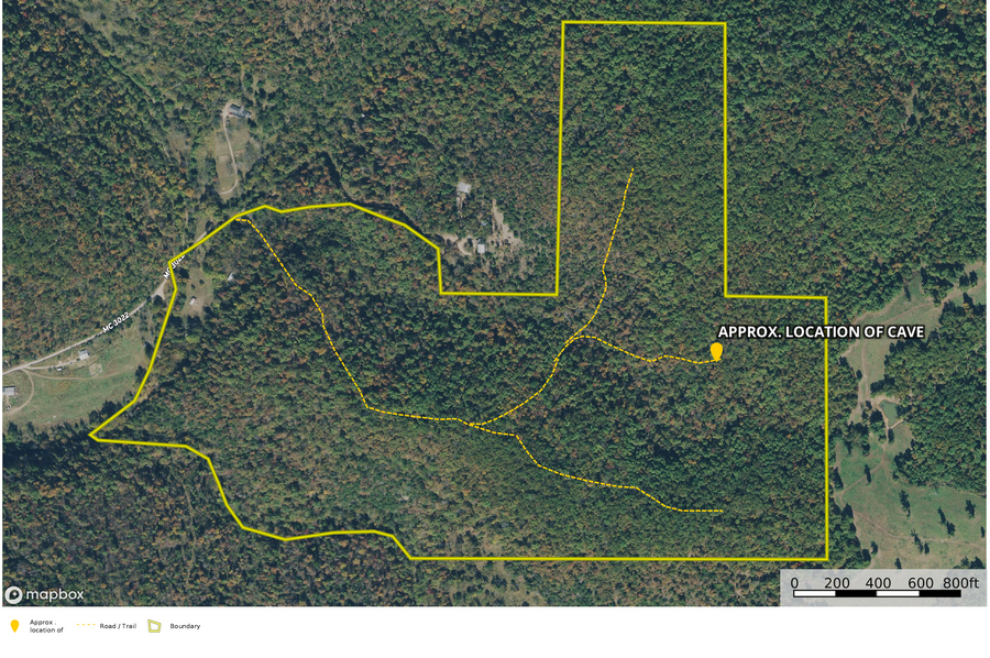 Google map with cave pin