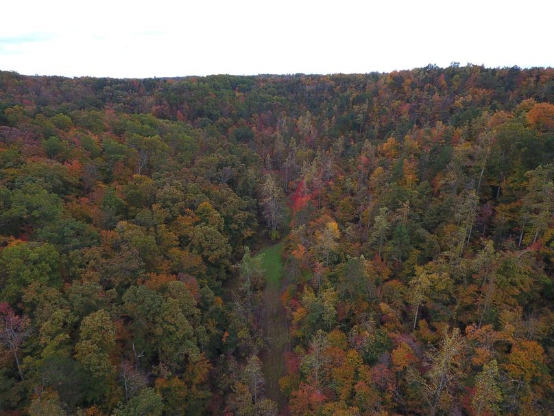 024 aerial drone shot from the middle of the property looking south
