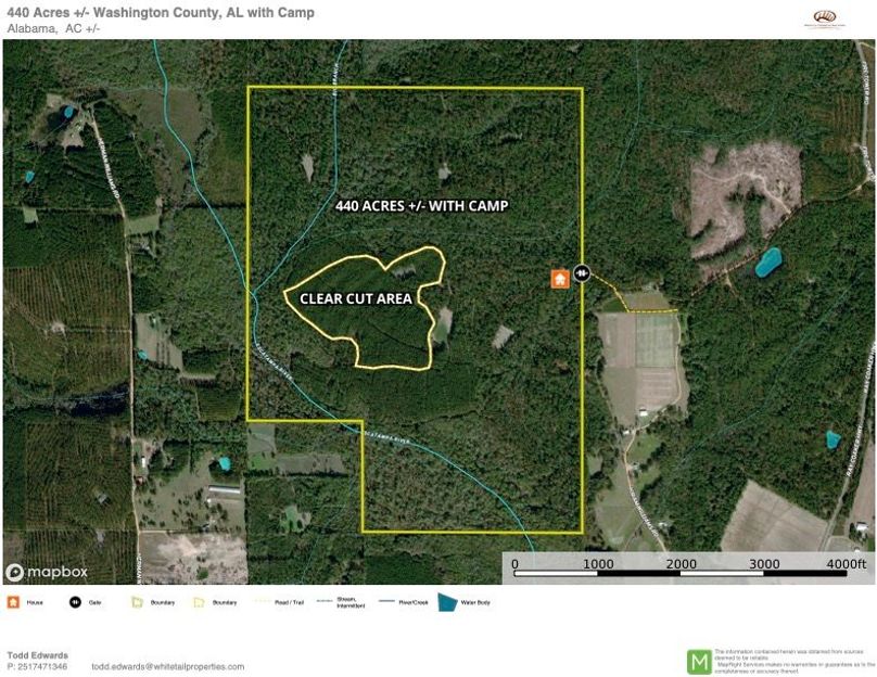 Aerial #1 Approx. 440 Acres Washington County, AL