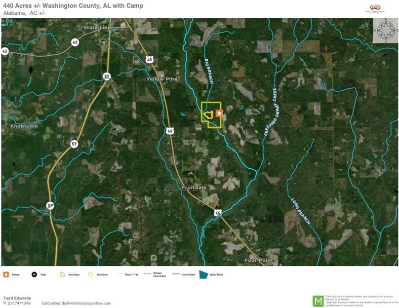 Aerial #4 Approx. 440 Acres Washington County, AL