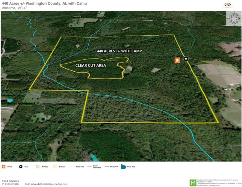 Aerial #3 Approx. 440 Acres Washington County, AL