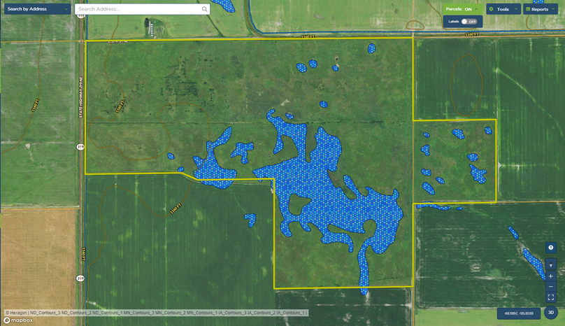 Masshall Co 386 Wetlands map