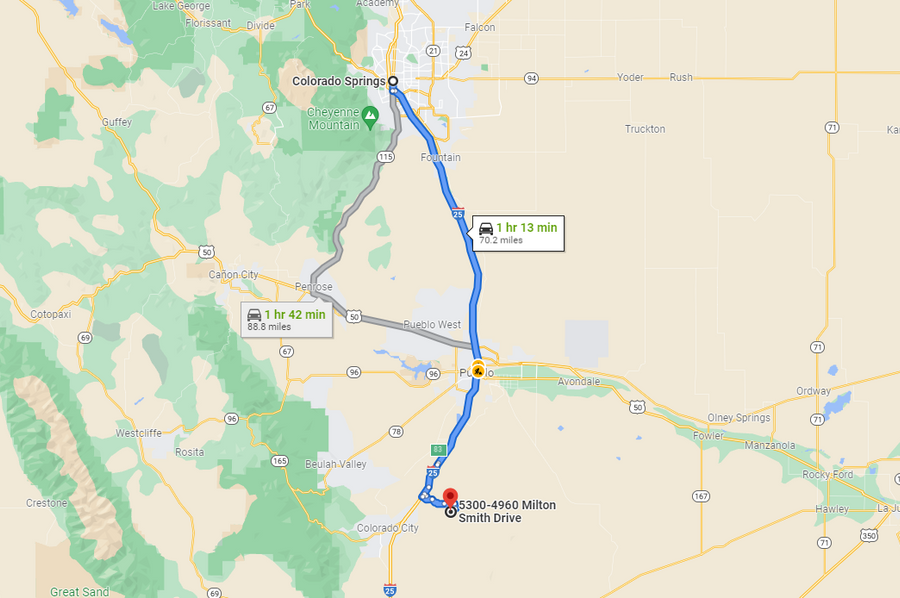 Pueblo 53 Putvinski Directions to Springs