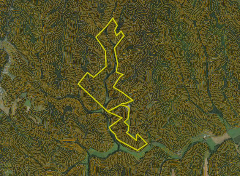 Topo aerial - Locuson 165.5 - Mason County WV