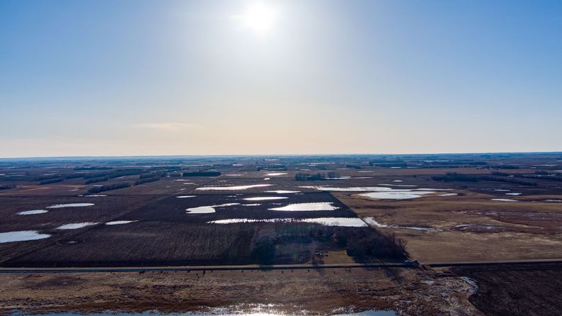 4 - Aerial Building Site _ Road by Drone Looking West Toward Coteau