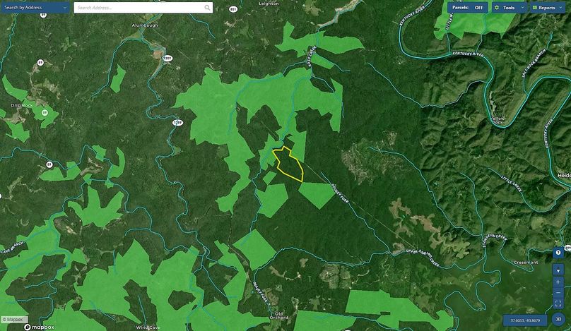 037 Lee 123 Mapright aerial zoomed in with water features and national forest copy