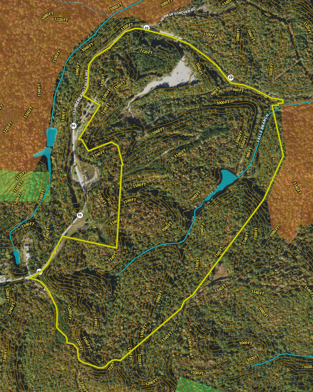 053 McCreary 242.8 MapRight zoomed in with contour lines